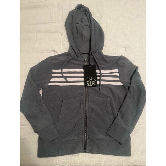 Chaser Boys Heather Grey Zip Up Hoodie NEW - Picture 1 of 4